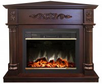 Каминокомплект RealFlame Silvia Corner 26 AO с очагом MoonBlaze LUX Brass
