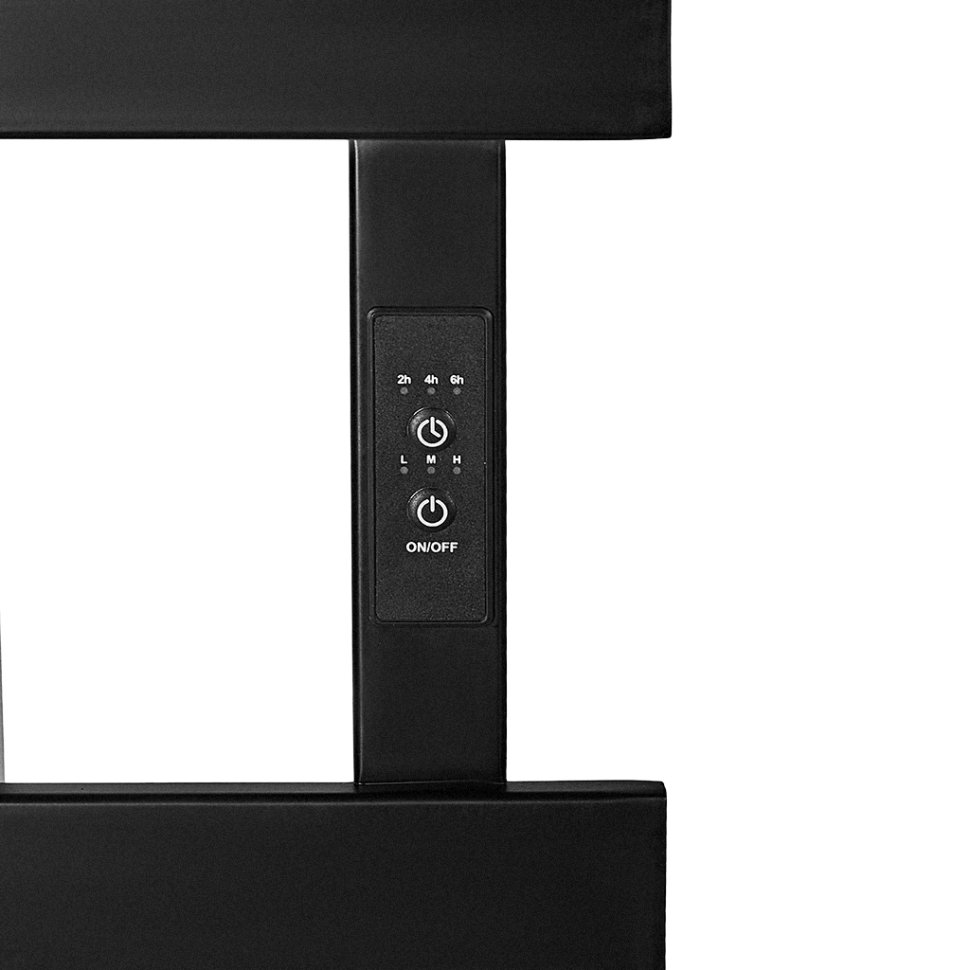 Электрический полотенцесушитель Stout Neosoul quadro 100*50 черный матовый