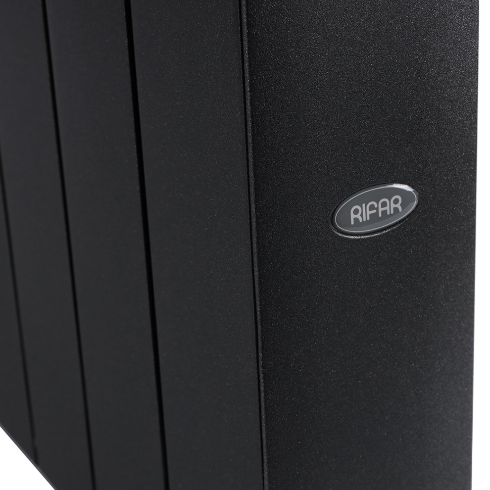 Биметаллический радиатор отопления Rifar Supremo Ventil SVR 350 12 секций нижнее правое подключение антрацит