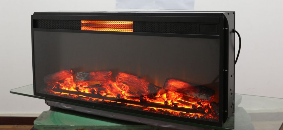 Каминокомплект Interflame МонБлан сланец с очагом Foton 36 LED FX QZ