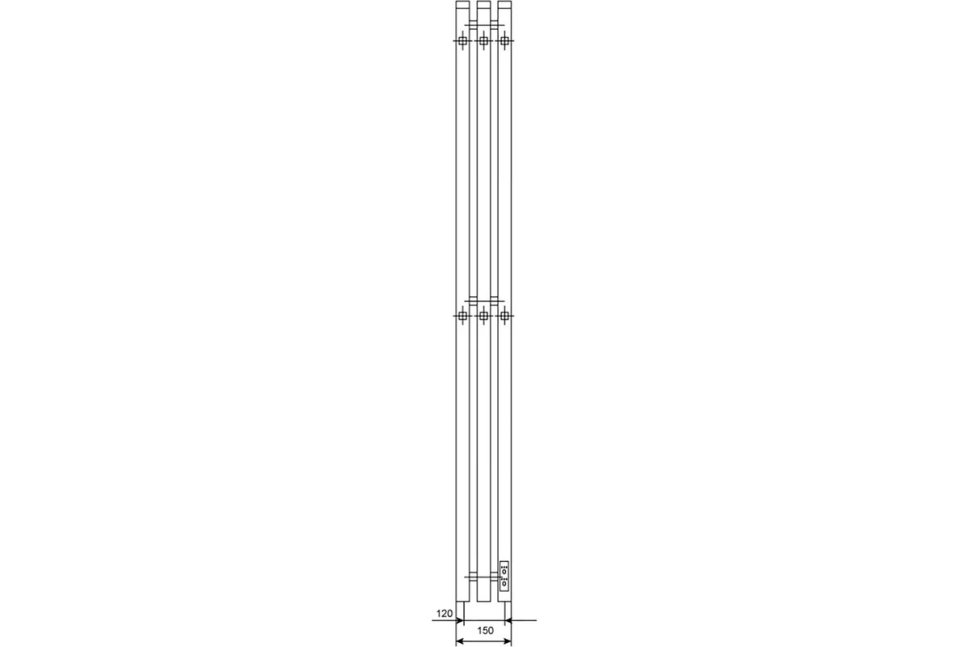 Электрический полотенцесушитель Primoclima Sol Q E Graphite 120*12 3