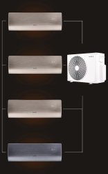 Мульти сплит-система на 4 комнаты 25+25+25+25 м2 AURUS ADI/in-09HN8/GOLD*3+ADI/in-09HN8/BLACK/ADMI/out-36H4N8 D Series