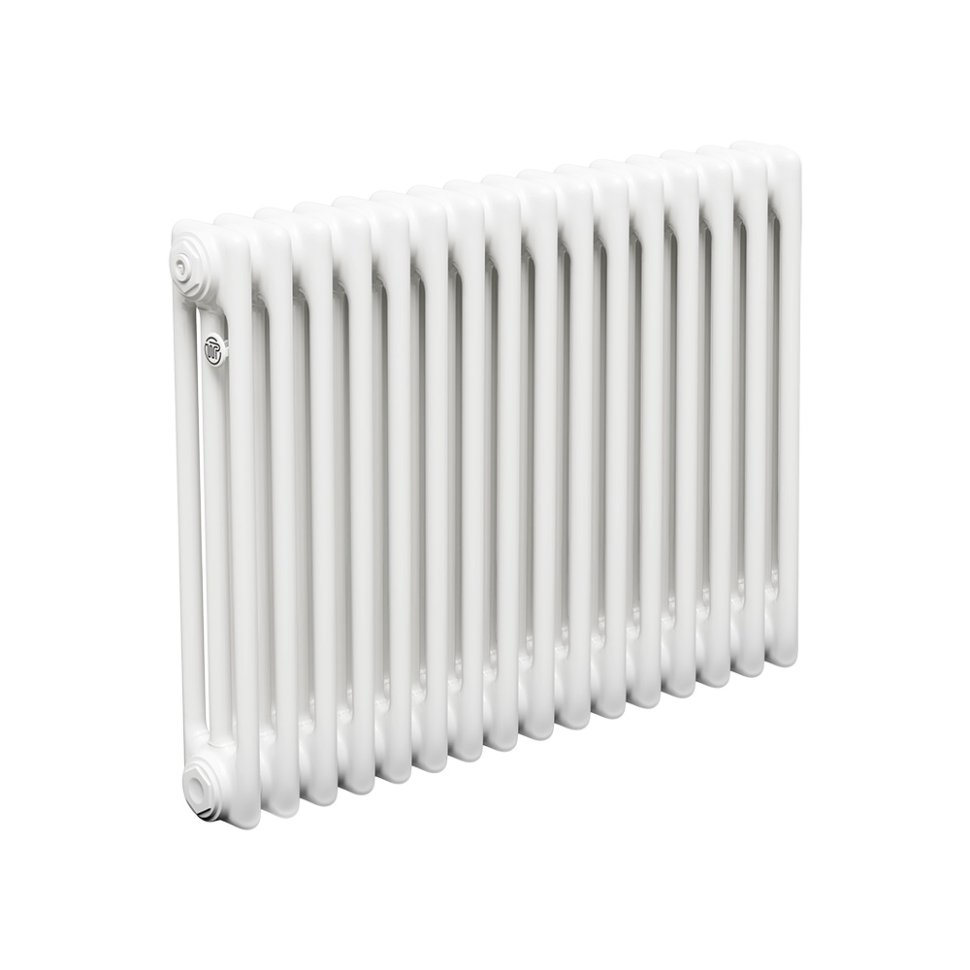 Стальной трубчатый радиатор Теплофорт ТР3057 16 секций боковое подключение 3/4 белый глянец