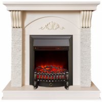 Каминокомплект RealFlame Corfino WT с очагом Fobos Lux Black S