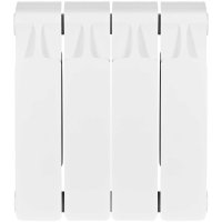 Биметаллический радиатор отопления Rifar Monolit 300 4 секций боковое подключение белый RAL 9016