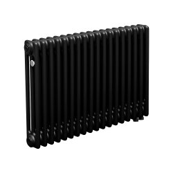 Стальной трубчатый радиатор Теплофорт ТР3057 ТВ 18 секций нижнее подключение 1/2 черный мат