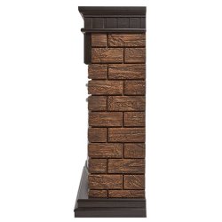 Портал Firelight Bricks Wood 25 камень коричневый/шпон темный дуб