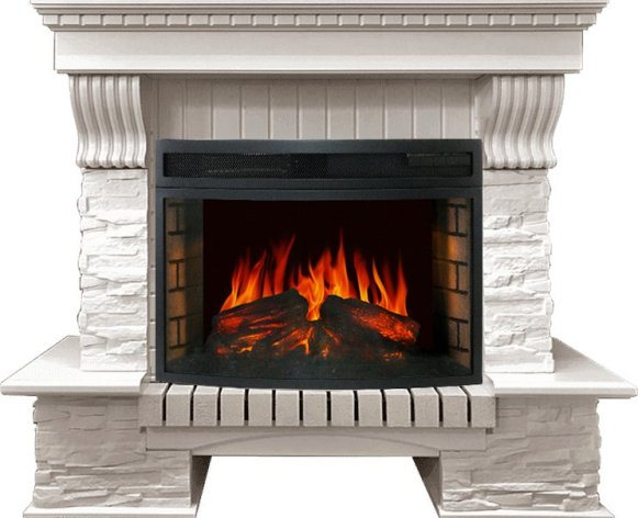 Каминокомплект Royal Flame Pierre Luxe сланец белый c очагом Dioramic 25 FX