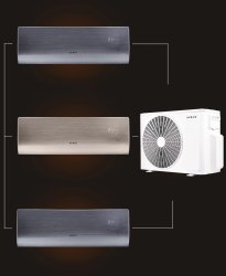 Мульти сплит-система на 3 комнаты 35+35+25 м2 ADI/in-12HN8/BLACK+ADI/in-12HN8/GOLD+ADI/in-09HN8/BLACK/ADMI/out-36H4N8 D Series