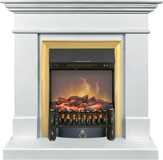 Каминокомплект Royal Flame California STD SFT с очагом Fobos FX M Brass белый (разборный)
