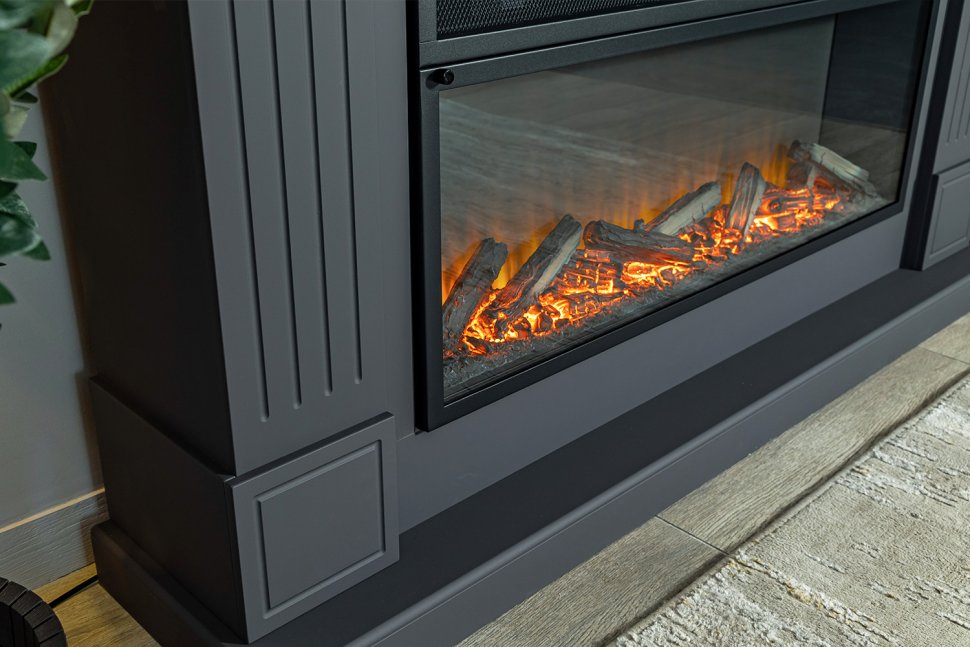 Каминокомплект Royal Flame Boston 42 SFT (Разборный) с очагом Vision 42 LOG LED серый графит