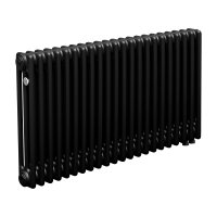 Стальной трубчатый радиатор Теплофорт ТР3057 ТВ 22 секции нижнее подключение 1/2 черный мат