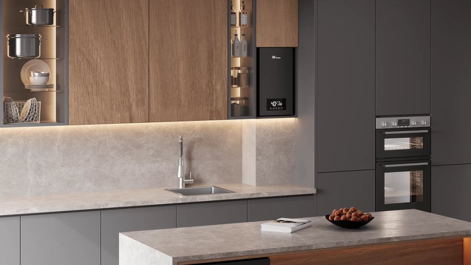 Настенный электрический котел E8 tempo EJB10V (серая металлическая панель)