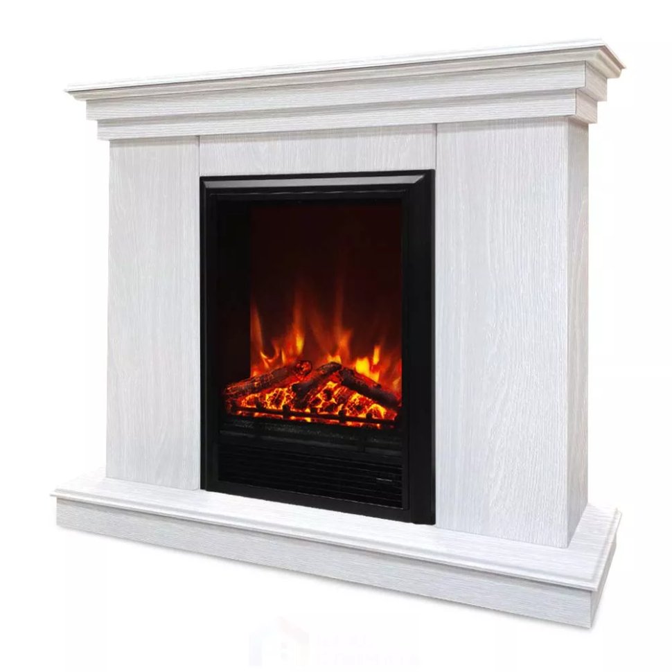 Каминокомплект Хорошие Камины Марс с очагом RealFlame Eugene белое дерево