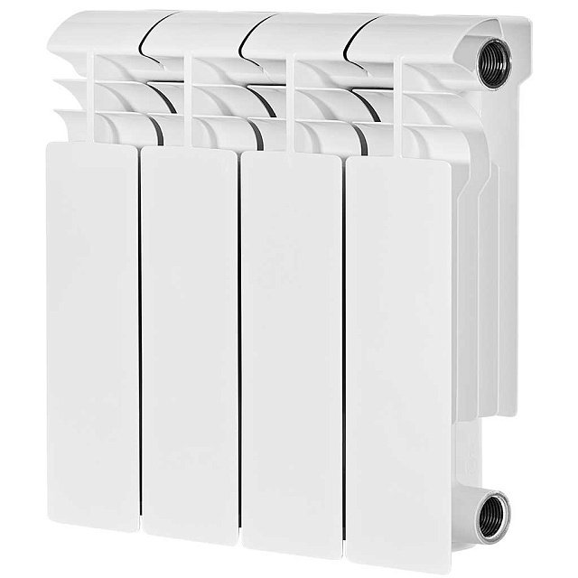 Биметаллический радиатор отопления Stout Vega 200 6 секций боковое подключение белый RAL 9016