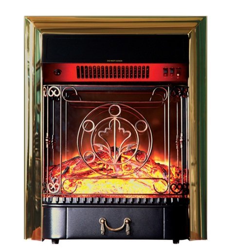 Каминокомплект Interflame Экстер М темный дуб с очагом Majestic FX M Brass