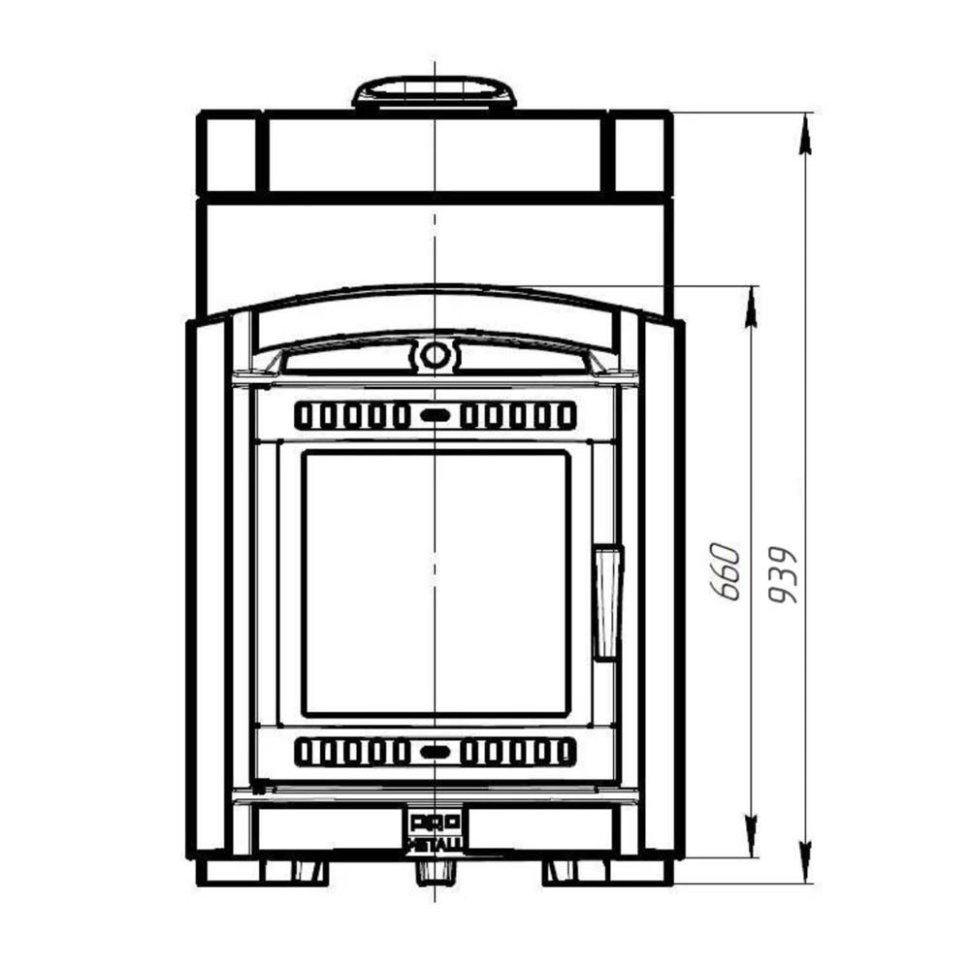 Печь банная PROMetall Атмосфера L в облицовке Талькохлорит+Корзина
