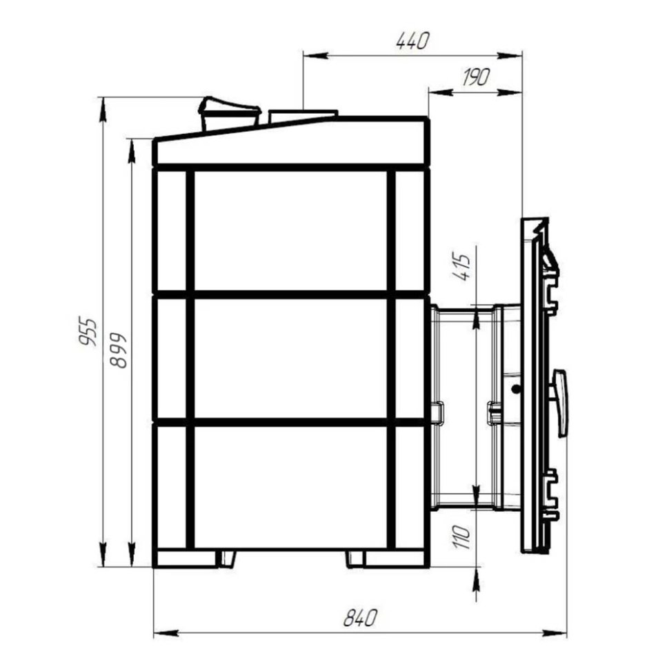 Печь банная PROMetall Атмосфера L в облицовке Талькохлорит+Корзина