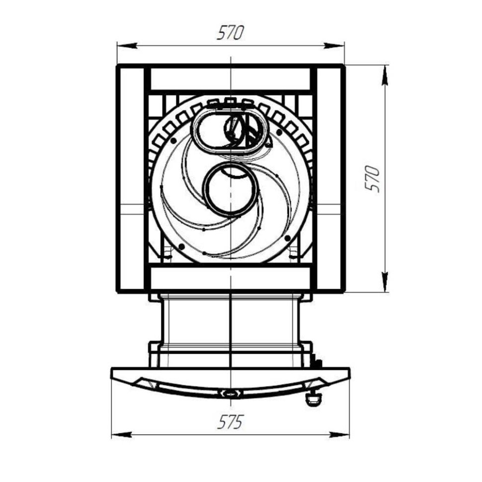 Печь банная PROMetall Атмосфера L в облицовке Талькохлорит+Корзина
