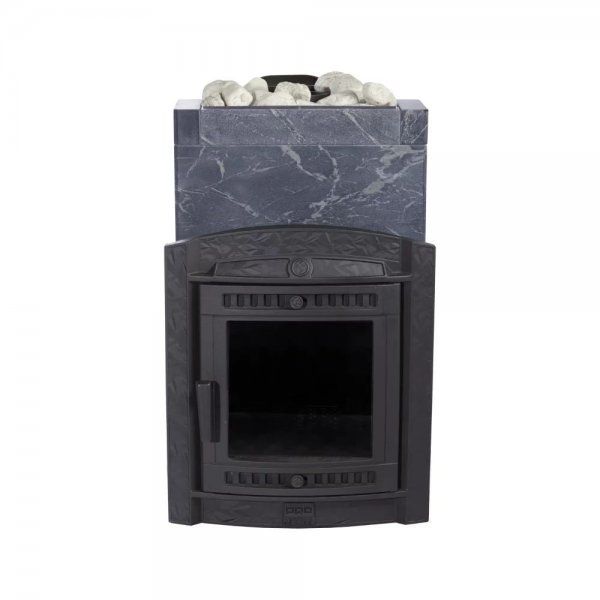 Печь банная PROMetall Атмосфера L в облицовке Талькохлорит+Корзина