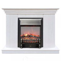 Каминокомплект Хорошие Камины Марс с очагом RealFlame Fobos Lux BL S белое дерево