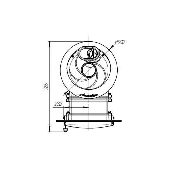 Печь банная PROMetall Атмосфера L в ламелях Окаменевшее дерево наборный рисунок