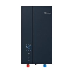 Проточный электрический водонагреватель E8 tempo RW90 синяя стеклянная панель