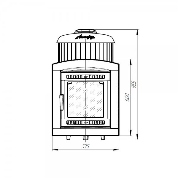 Печь банная PROMetall Атмосфера L в ламелях Пироксенит наборный рисунок