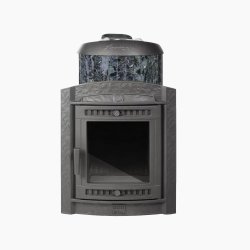 Печь банная PROMetall Атмосфера L в ламелях Пироксенит наборный рисунок