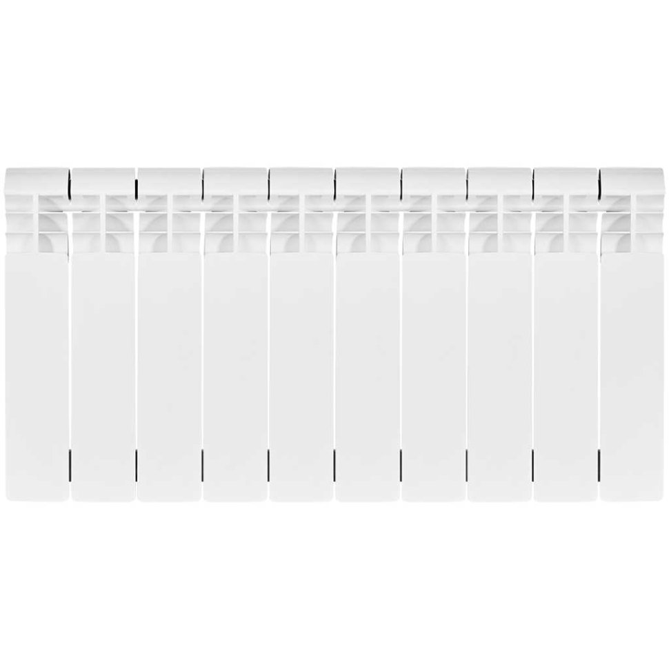 Биметаллический радиатор отопления Stout Vega 350 10 секций боковое подключение белый RAL 9016