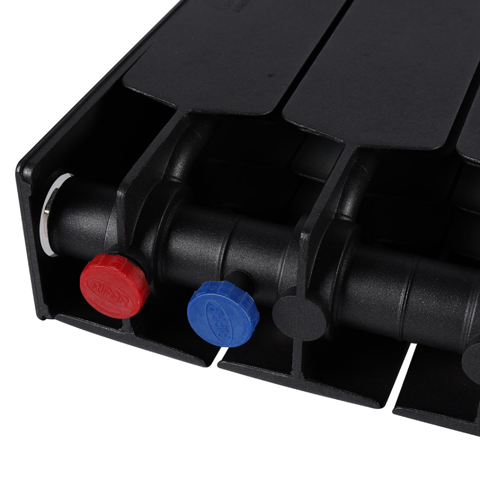 Биметаллический радиатор отопления Rifar Supremo Ventil SVR 500 12 секций нижнее правое подключение антрацит