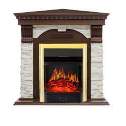Каминокомплект Royal Flame Dublin угловой с очагом Majestic FX Brass