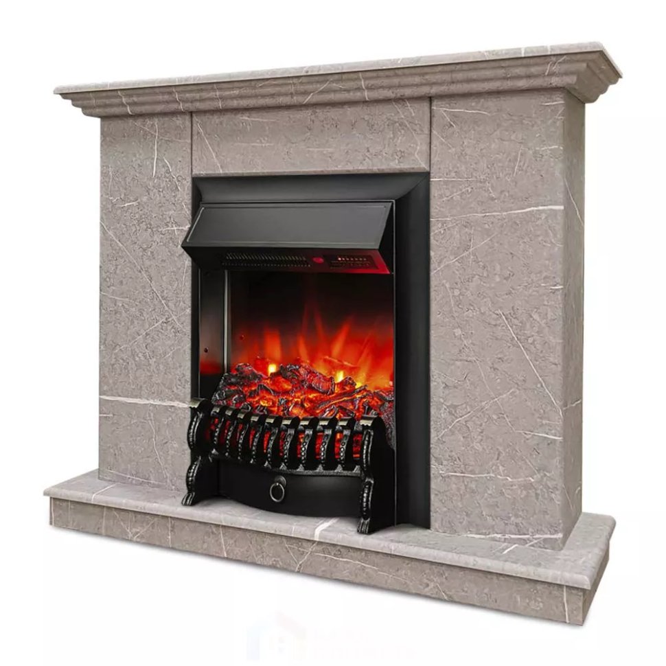 Каминокомплект Хорошие Камины Марс с очагом RealFlame Fobos Lux BL S мрамор
