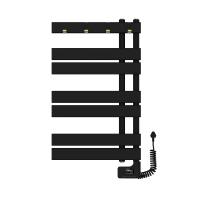 Электрический полотенцесушитель Primoclima Flat 800*500 7 трубок 400W черный матовый