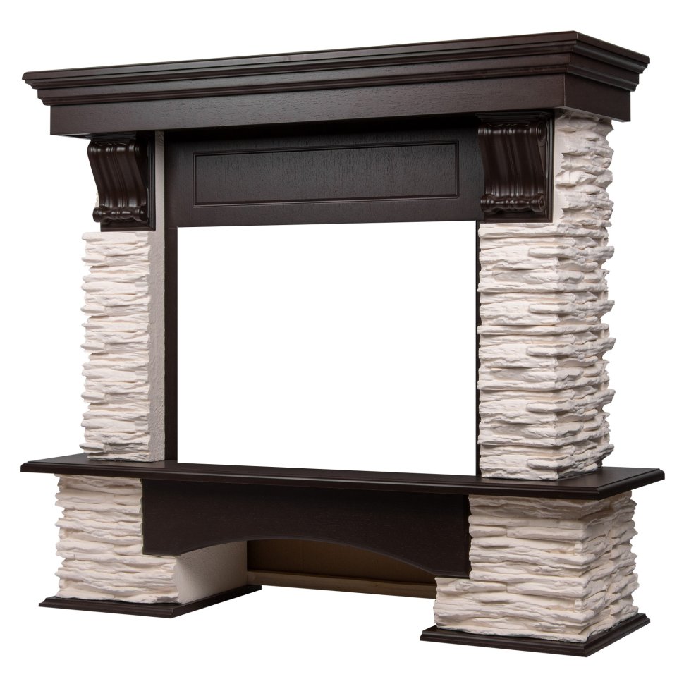 Портал Firelight Pietra Nuovo 30 сланец белый/шпон темный дуб