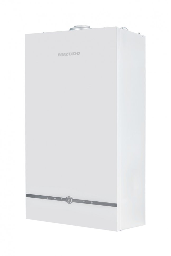 Настенный газовый котел Mizudo M24T PRO OPT WIFI турбо стекло белая панель