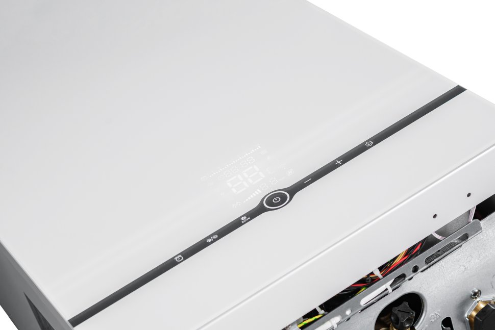 Настенный газовый котел Mizudo M24T PRO OPT WIFI турбо стекло белая панель