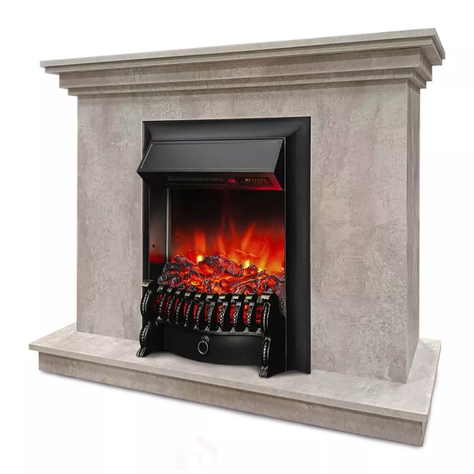 Каминокомплект Хорошие Камины Марс с очагом RealFlame Fobos Lux BL S цемент