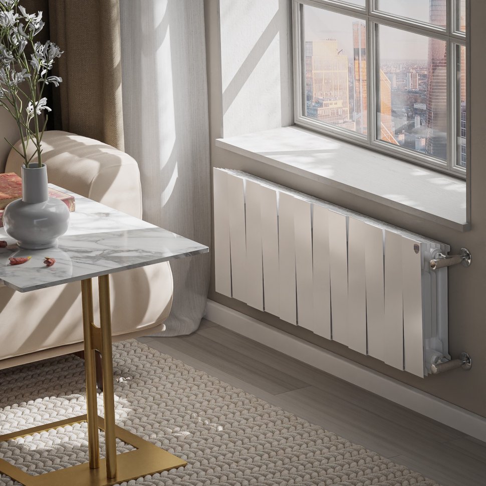 Биметаллический радиатор отопления Royal Thermo PianoForte 300 белый 12 секций