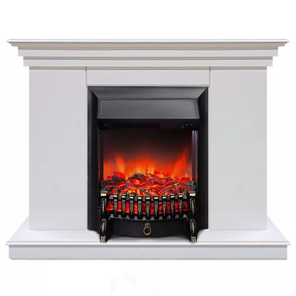 Каминокомплект Хорошие Камины Марс с очагом RealFlame Fobos Lux Black белый