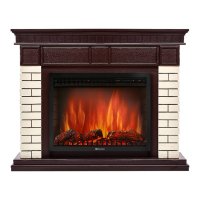 Каминокомплект Firelight Bricks 30 с очагом Electrolux EFP/P-3020LS N камень бежевый/шпон темный дуб