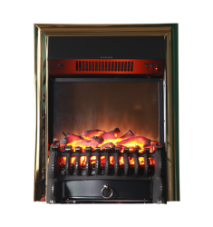 Каминокомплект Interflame Берта Люкс с очагом Fobos FX M Brass темный дуб