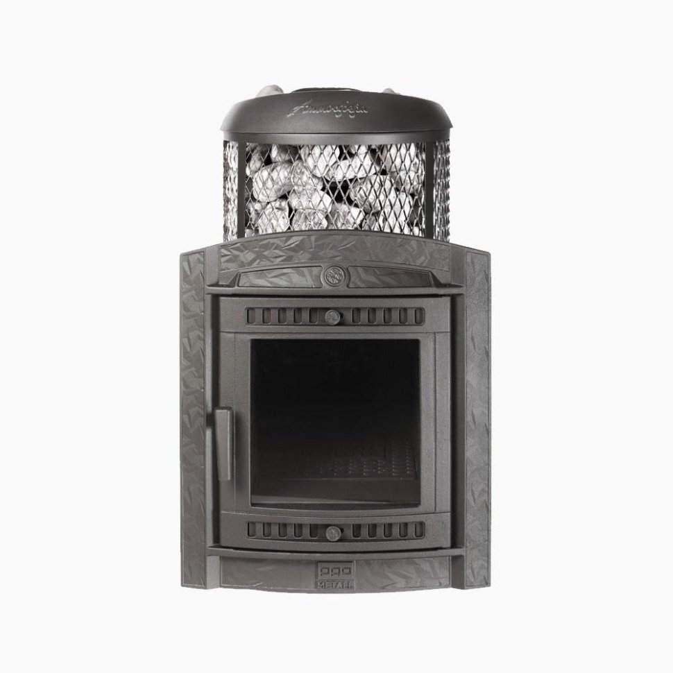 Печь банная PROMetall Атмосфера L комбинированная сетка-ламель Змеевик наборный