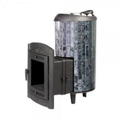 Печь банная PROMetall Атмосфера XL в ламелях Пироксенит наборный рисунок