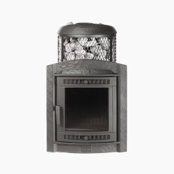 Печь банная PROMetall Атмосфера L комбинированная сетка-ламель Окаменевшее дерево наборный