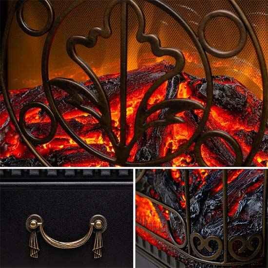 Каминокомплект Хорошие Камины Марс с очагом Royal Flame Majestic FX Brass венге