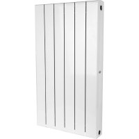 Биметаллический радиатор отопления Rifar Supremo 800 боковое подключение 7 секций белый RAL 9016