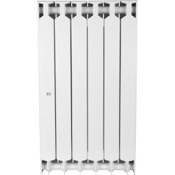 Биметаллический радиатор отопления Rifar Supremo 800 боковое подключение 7 секций белый RAL 9016
