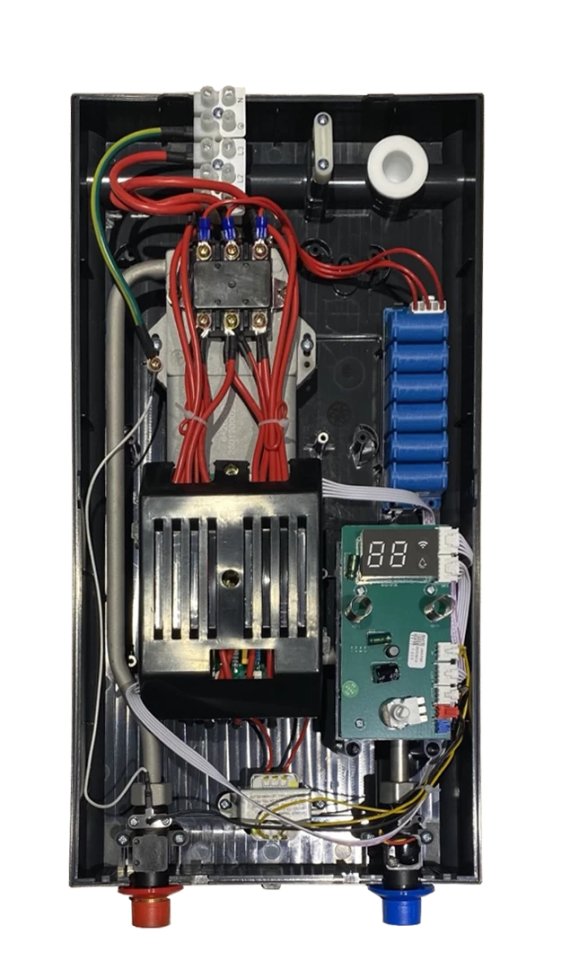 Проточный электрический водонагреватель E8 tempo FSK312 черный (трёхфазный)