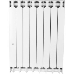 Биметаллический радиатор отопления Rifar Supremo 800 боковое подключение 9 секций белый RAL 9016